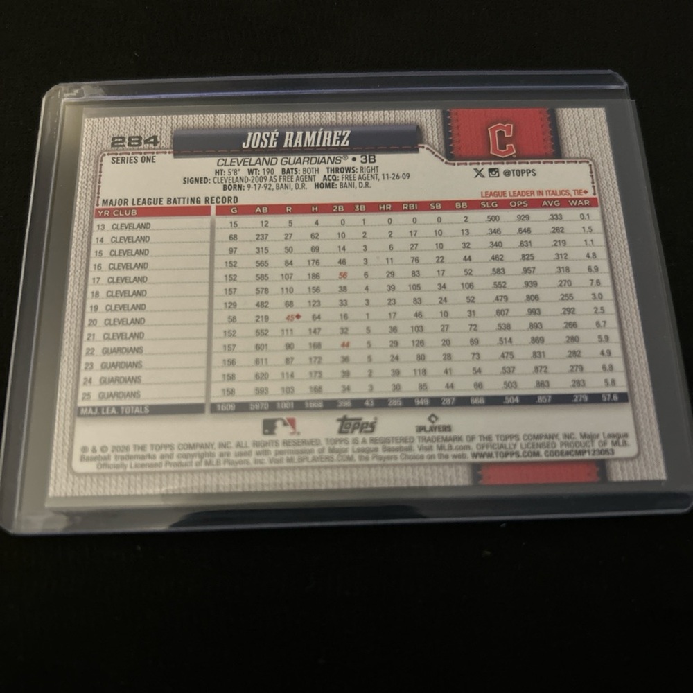 Topps Baseball Card - Red, White, Blue Accents - Picture 2 of 2